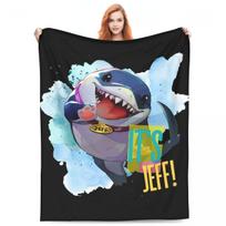 Marvel-Rivals PVP Jeff the Land Shark Blanket Gamerverse Super Hero Flannel Throw Blankets Bed Sofa Soft Warm Portable Rug Piece 30x40in