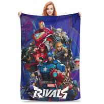 Marvel-Rivals PVP Jeff the Land Shark Blanket Gamerverse Super Hero Flannel Throw Blankets Bed Sofa Soft Warm Portable Rug Piece 30x40in blue
