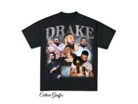 DRAKE marškinėliai vyrams Grafiniai marškinėliai Viršutiniai drabužiai Vyriški drabužiai Medvilniniai vyriški marškinėliai Nauji marškiniai ir marškinėliai Y2K Oversize Aukštos kokybės 2XL black