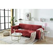 Winter Plush Elastic Sofa Slipcover Nordic Simple Solid All Inclusive Sofa Cover Soft Warm 90*140CM brown