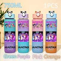 Kpop 750ML Demonų Medžiotojai Vandens Buteliukas K pop Kariūnas Rumi Mira Zoey KPOP Gėrimo Buteliukas Mokyklai Medžiotoja Plastikinis Vandens Puodelis Green