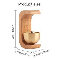 Magnetic Wood Shopkeepers Bell Wind Chime - Doorbell for Home, Garden, Porch, Backyard & Restaurant Decor beige