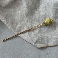 Modern Chinese Style Round Ball Metal Hairpin Fresh Alloy Headwear Advanced Sense Simplicity Panfa Artifact gray