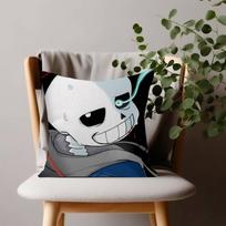 Hot Anime Game Undertale Sans Fashion Decorative Pillowcase Throw Cover Pillow Case Cushion For Living Room Square Home Decor 30cmx30cm(12x12Inch) gray