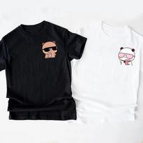 Cool Panda Bear Bubu Dudu Wearing Sunglasses Graphic T Shirts Bubu Dudu Drinking Teamilk T Shir S black