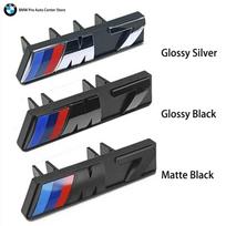 3D ABS Car Front Grille Badge Emblem Buckle For BMW M Logo M2 M3 M4 M5 M6 F48 G01 E84 E83 F39 F10 F30 Car BYTO2 Styling Accessories Glossy Silver