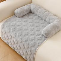 Self-heating Pet Plush Blanket Thickened Warm Pet Mattress Pet Sofa Bed  for Autumn Winter pilka