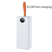 16*21700 Battery Holder 10W 22.5W Fast Charging 15W Wireless Charging DIY Power Case Dual USB Type C Charge Box With LED Light white-22.5W