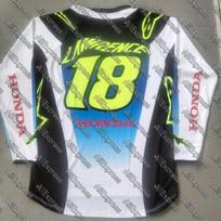 Honda Summer Moto Cycling Long Sleeve #18 Tee Breathable Motocross Jersey Men And Women Motorcycle Racing Enthusiasts Uniform L yellow