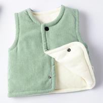 Thick Padded Baby Vest For Unisex Kids Winter Autumn 130cm žalia