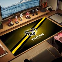 Richmond Tigers Color Mouse Pad Large Gaming Table Cushion Non-slip Laptop Tablet Big Mousepad XXL Mat Mini PC Playmat With Lock edge 30cmx60cm(11.8x23.6inch) brown