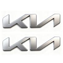 Car Front Head Hood Bonnet Emblem Rear Trunk Logo ASDFGVC6 Stickers For KIA EV6 Stinger RIO Sorento Picanto Ceed Borrego Syros K4 K5 K8 4 X 17cm