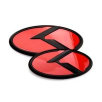 2pcs x 3D ABS K Logo Front Grill Emblem Rear Trunk Badge Car Sticker Decal for Kia K5 2011-2013 q83 Optima Forte 2009-2014