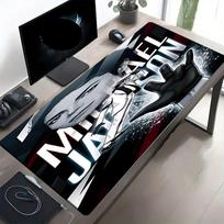 Michael Jackson Print Mouse Pad, Anti‑Slip Desktop keyboard Mat, for PC Laptop Gaming Working Daily Use, Cool Festival Surprise Gift 30cmx60cm