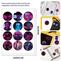 Hunter Demon berniukų Kpop vakarėlio dovanų maišeliai su lipdukais gimtadienio šventei Sticker black