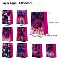 Hunter Demon berniukų Kpop vakarėlio dovanų maišeliai su lipdukais gimtadienio šventei Paper Bag