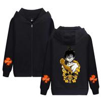 Dragon Ball Son Goku Fleece-Lined Zip-Up Hoodie for Men - Saiyan Autumn/Winter Trend XL