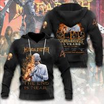 Vintage Megadeth Rock Band 3d Print Hoodies Men Women Fashion Hoodie Teens Sweatshit Unisex Sweats Women Clothing Oversized 4XL blue
