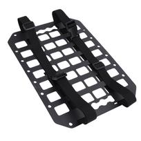 Car Seat Back Molle Panel Organizer Aluminum Multifunctional Vehicle Modular Storage Panel for Car Truck SUV RV black
