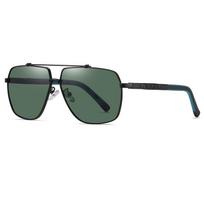non-polarized Cycling Glasses Square Sunglasses Men High Quality Spring Hinge Fashion Sun Glasses Metal TAC Driving Travel Lens Goggles black