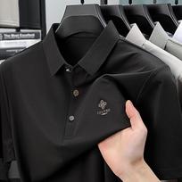 Polo marškinėliai Verslo kasdienis Vyriški Atvartas Trumpomis rankovėmis Aukštos kokybės Nereikalaujantys lyginti Kvėpuojantys Marškinėliai Vidutinio ilgio Viršus 3XL black