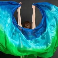 1 vnt. Imitacinio šilko šokio rankinis siūlas Šokis Lengvi pasirodymai Šokio drabužiai Šokio skaros Galimi keli variantai C black