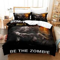 DYING LIGHT 2 Bedding Set Single Twin Full Queen King Size Bed Set Aldult Kid Bedroom Duvetcover Sets 3D Print Game Anime 2022 EU Single(135x200cm) black