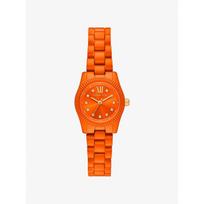 Michael Kors Riboto leidimo smulkus Lexington oranžinės spalvos laikrodis MK7538LE koralas