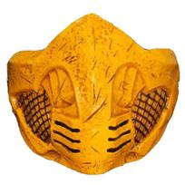 Nauja Mortal Kombat 11 Skorpiono Pusės Veido Latekso Kaukė Helovino Cosplay Kostiumui Resin Scorpion Mask yellow