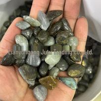 Natural Crystal Agate Jade Gemstone Ornaments for Bonsai or Fish Tanks (12-15mm) gray