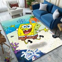 1 vnt. mielas SpongeBobas ir draugai animacinis kilimėlis svetainei, miegamajam, sofai, prie durų, namų dekoravimui, neslystantis grindų kilimėlis, prabangios dovanos 40cm x 60cm gray