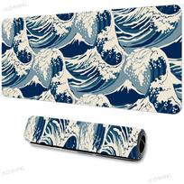 Blue Japan waves Mouse Pad XXL Laptops Gaming Deskmat Large Office Carpet Gamer Keyboard Computer Mousepad Long Desk Mats 30x80x0.2cm