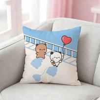 Cartoon Bubu Dudu Pillow Case Cushion Cover Throw Pillow Case For Car Sofa Peach skin 18*18(CM)-1Pcs