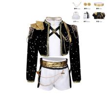 Rumi Zoey Mira Cosplay Kostiumas Juodas Auksinis Blizgus Vienodas Apranga Moteriai Vaikams Helovino Kostiumai kid 110 black