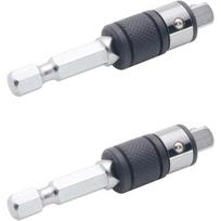 711L 2-in-1 Adapter Hex End - Interchangeable Hex Bit to Square Socket - 2 Pieces