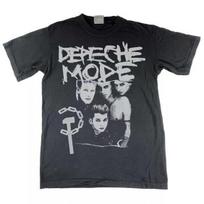 Depeche Mode Vintage Synth Pop New Wave Band Graphic T-Shirt S-5XL XXXXL gray