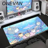 Cute Cartoon Chiikawa Mousepad Large Gaming Mouse Pad LockEdge Thickened Computer Keyboard Table Desk Mat Kawaii Cartoon Deskmat 30x80cm