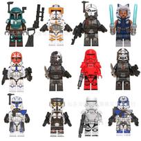 Žvaigždžių karų serijos konstravimo kaladėlės Roboto veiksmo figūrėlė Žaislas berniukams 12 star wars minifigure sets-b