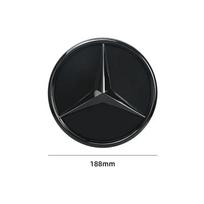 3D 188mm Priekinės grotelės Žvaigždės logotipas Emblema Ženklelis Mercedes-Benz C klasės 2014-2018 GLC Automobilio emblemos black