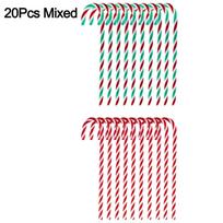 20/10PCS Christmas Canes Christmas Tree Decoration 15cm Acrylic Candy Canes New Year Hanging Crutch Pendant Decor Ornaments