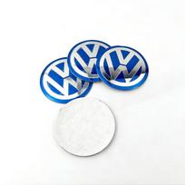 VW 3D Automobilio Ratlankio Centrinio Dangtelio Lipdukai Ženklelis Aksesuarai VW CC Sagitar, Magotan 4 VNT 56mm 60mm 65mm Jetta golf Golf8 Polo EP1 4pcs 65mm mėlyna