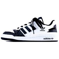 Adidas Originals FORUM Particle Nebula Leather Slip Resistant Abrasion Resistant Low top Skateboard Shoes Unisex IH7830(Team168-) 44 black
