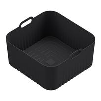 17 cm silikoninė skrudintuvo formelė, skirta „Philips HD9252 HD9200 HD9255“ skrudintuvams, 4–5 L skrudintuvų suderinamumas juoda