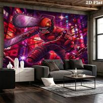 Chainsaw Man Wall Tapestry Aesthetic Wall Hanging Printed Fabric Blanket Decorative Tapestries For Bedroom Living Room Home Decor 150cm x 200cm
