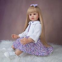 Realistiška silikoninė lėlė naujagimiui, 60 cm, tikroviška audinys Kūdikis Reborn Baby Dolls Žaislas naujagimiui mažyliui KEIUMI ankstyvojo ugdymo žaislų dovanos 60 cm gray