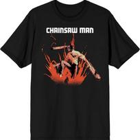 Chainsaw Man Recolor Key Art Crew Neck Short Sleeve Men's Black T-Shirt XXXXXL