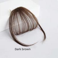 Natural-Looking Clip-In Bangs – Side-Swept, Straight or Wispy Air Fringe Hairpiece for Women, Seamless & Undetectable Front Hair Extension gray