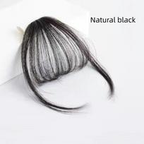 Natural-Looking Clip-In Bangs – Side-Swept, Straight or Wispy Air Fringe Hairpiece for Women, Seamless & Undetectable Front Hair Extension gray