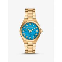 Michael Kors Lennox auksinės spalvos laikrodis MK7460 turkis