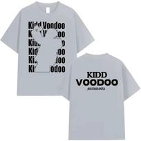 Singer Kidd Voodoo 2026 Album Tour Pattern Fashion TShirt Spring Summer Unisex Hiphop Gothic Pure Cotton TShirt 4XL black